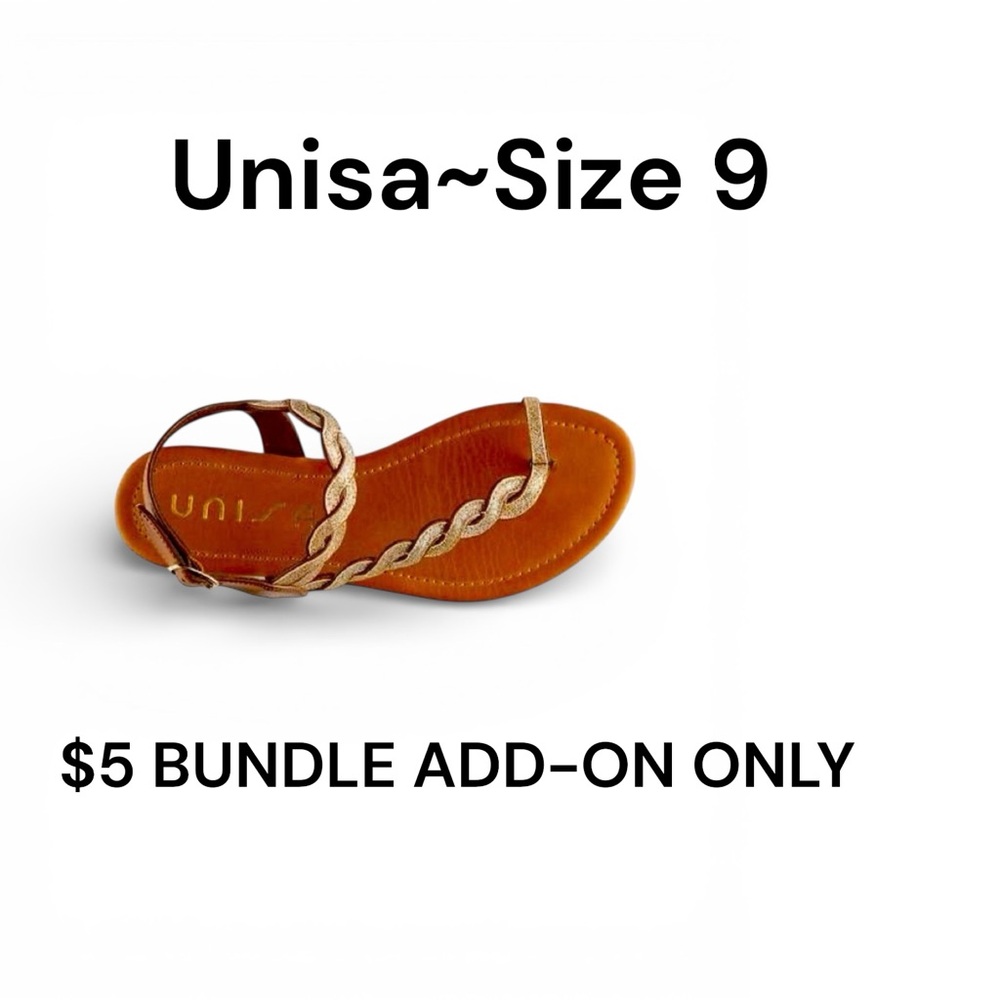 Unisa Shimmering Silver Thong Sandal Sz 9-GUC